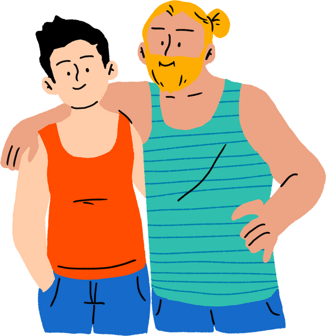 Loose Handdrawn LGBTQIA+ People