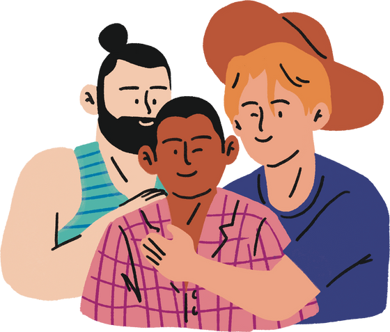 Loose Handdrawn LGBTQIA+ People