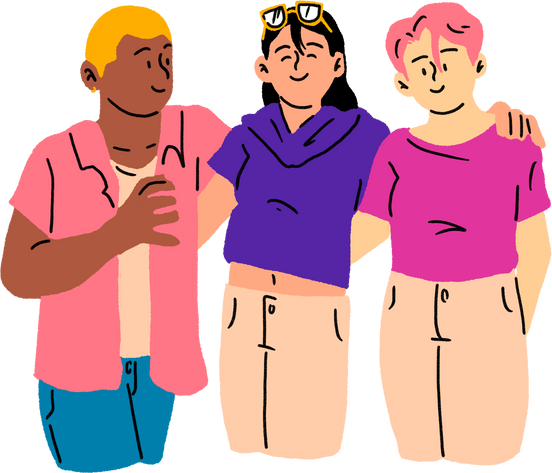 Loose Handdrawn LGBTQIA+ People