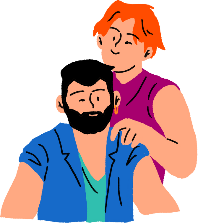 Loose Handdrawn LGBTQIA+ People