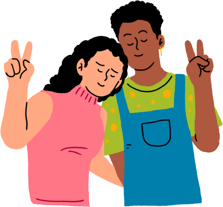 Loose Handdrawn LGBTQIA+ People